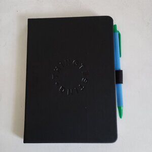 NEW black hardcover journal by JournalBooks w/ lined pages, pen, ribbon bookmark